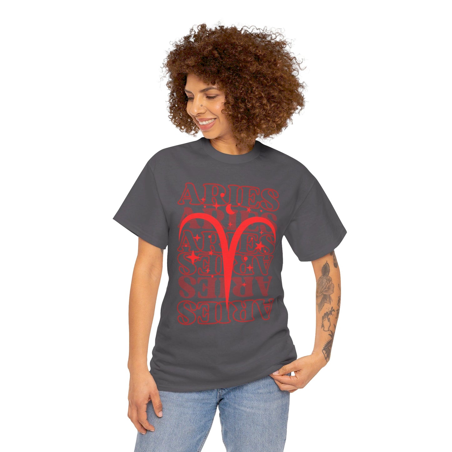 ARIES Zodiac - Unisex Heavy Cotton Tee