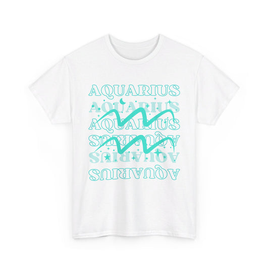 AQUARIUS Zodiac - Unisex Heavy Cotton Tee