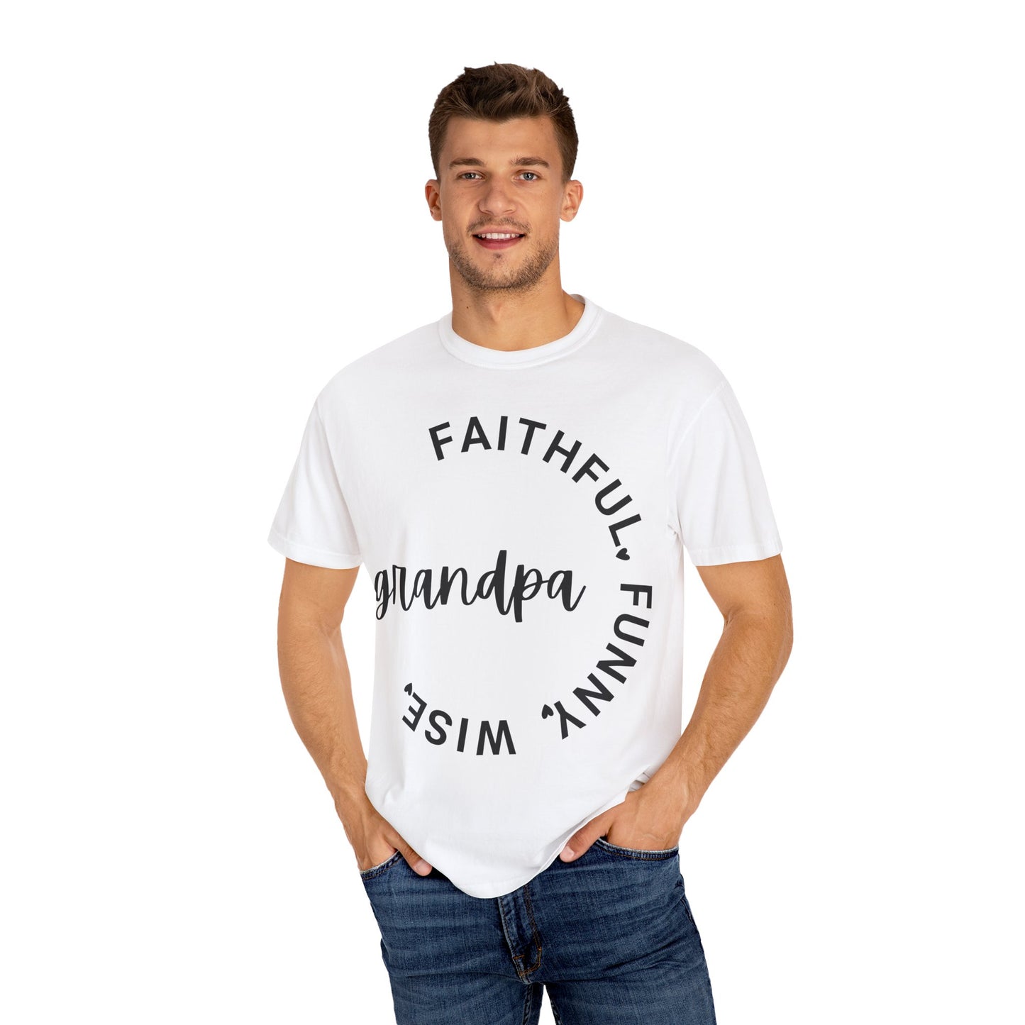 Grandpa Adjective Design - Unisex Garment-Dyed T-shirt