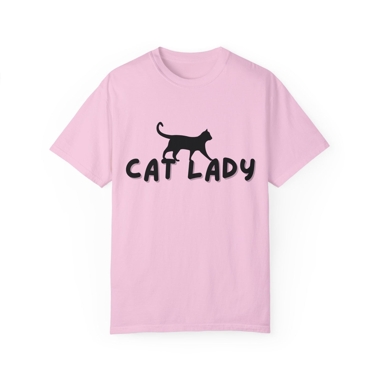 CAT LADY Word Design - Unisex Garment-Dyed T-shirt