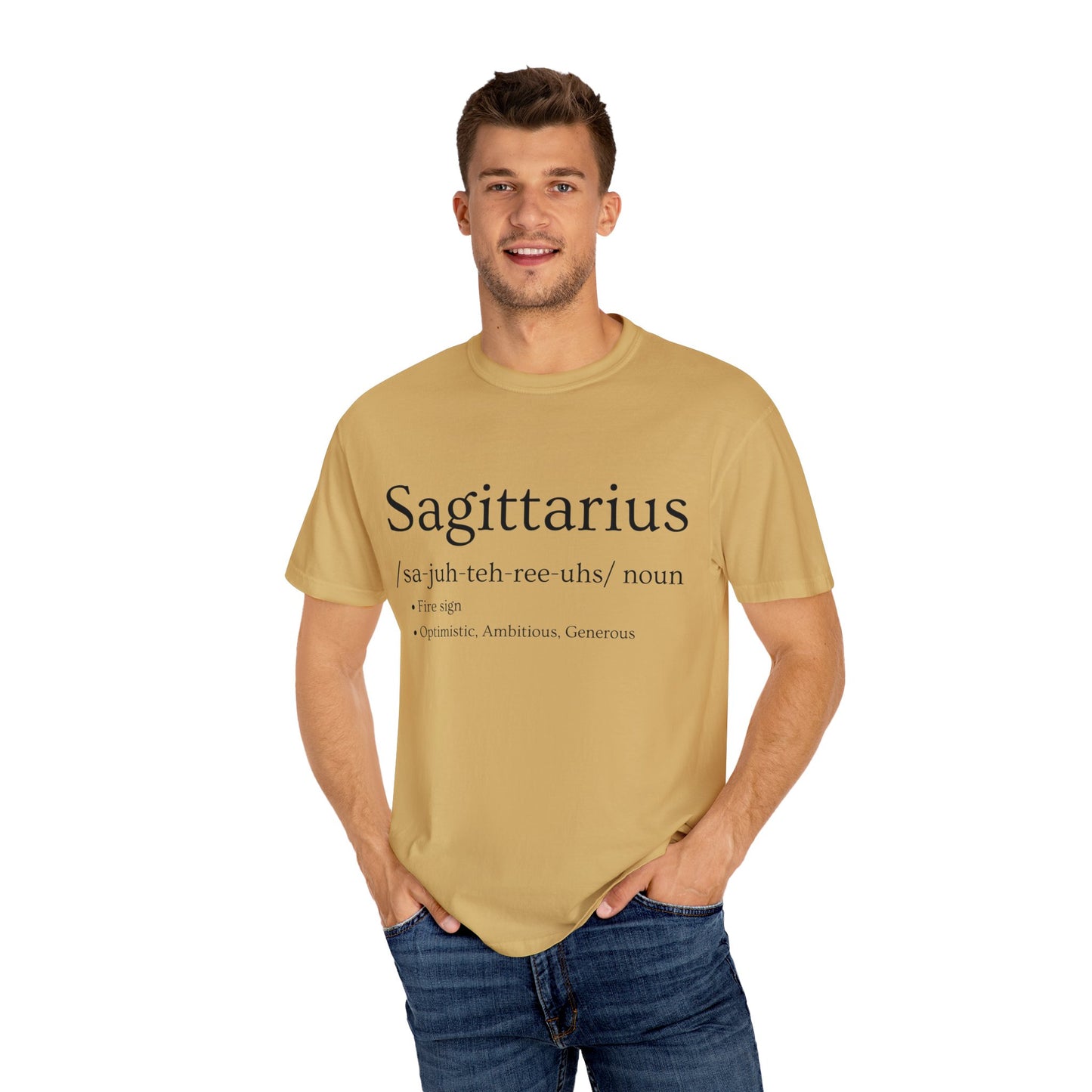 Sagittarius Definition Design - Unisex Garment-Dyed T-shirt