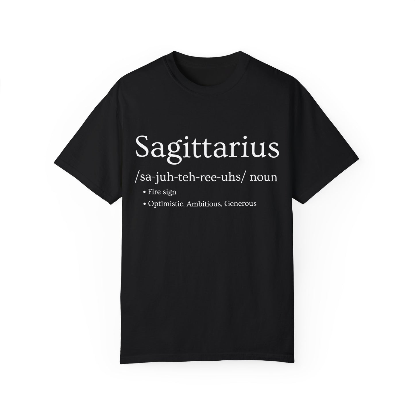 Sagittarius Definition Design - Unisex Garment-Dyed T-shirt