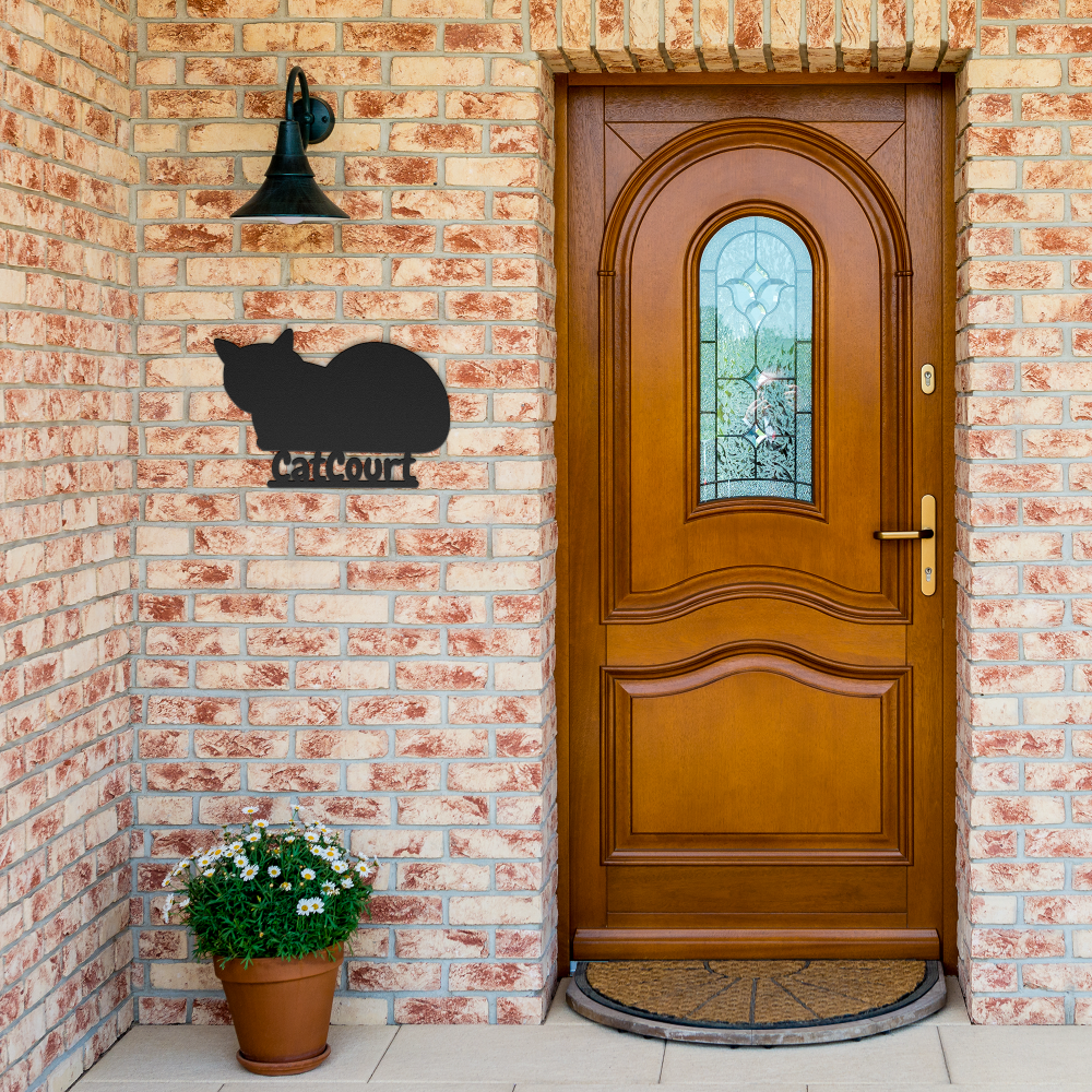 Cat_Court_Metal_Sign_Black_Brick_Entrance_Mockup.png