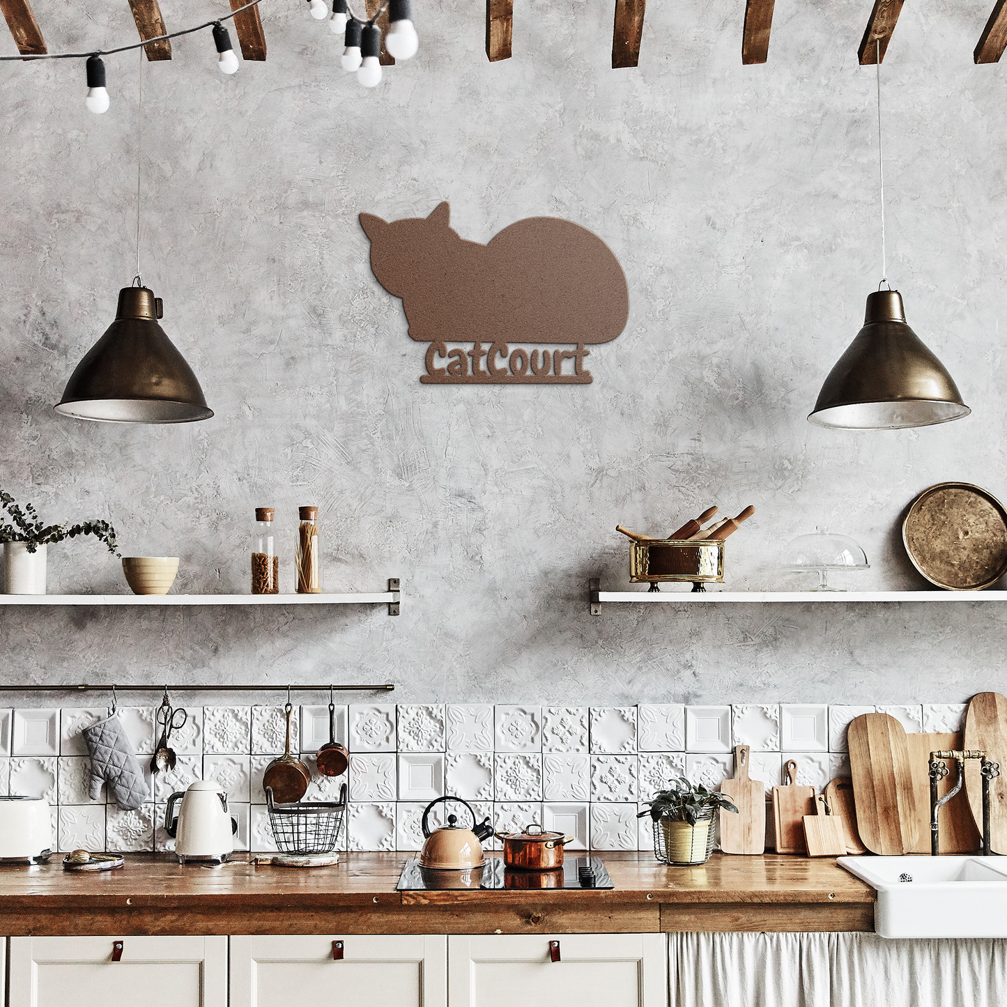 Cat_Court_Metal_Sign_Copper_Rustic_Kitchen_Mockup.png