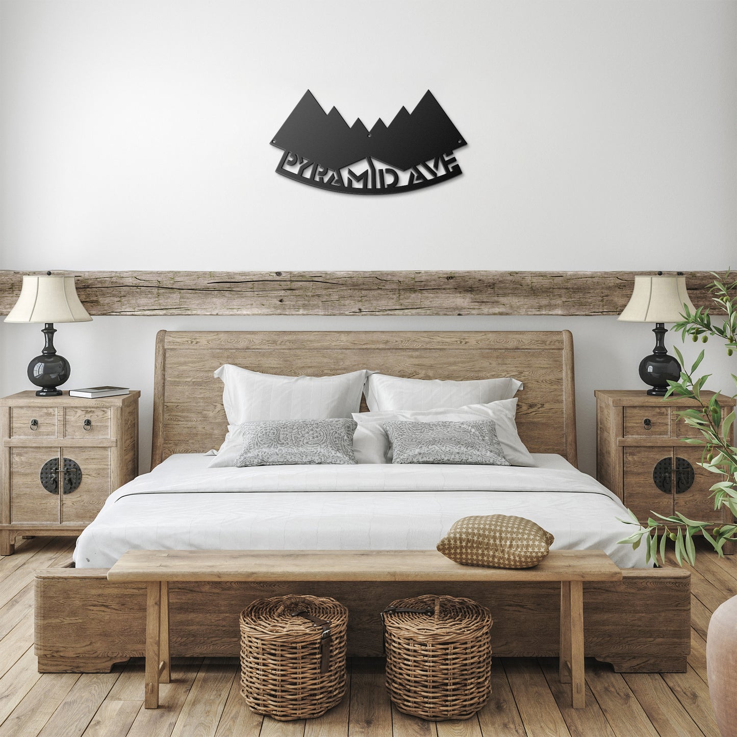 Pyramid Ave Metal Pyramids Sign