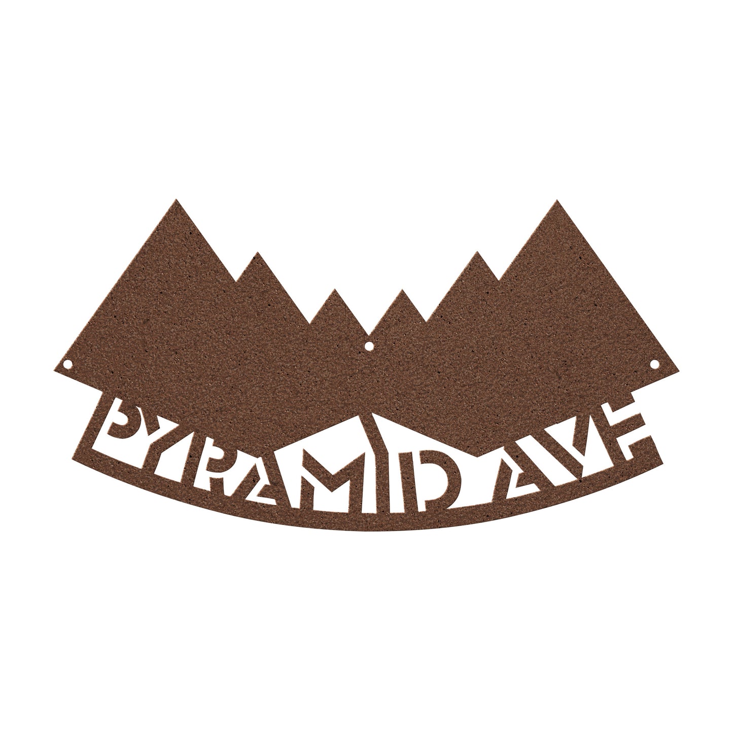Pyramid Ave Metal Pyramids Sign